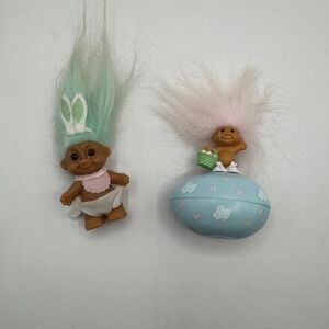 Russ Berrie Easter Troll Doll Kids 3-4 Inch Multi Color Bunny Costume Lot